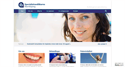 Desktop Screenshot of norrkoping.specialisttandlakarna.se